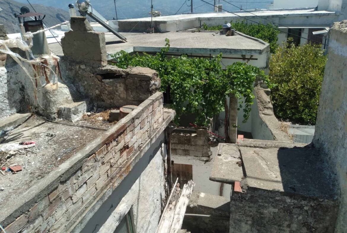 Old two story building in Melampes.