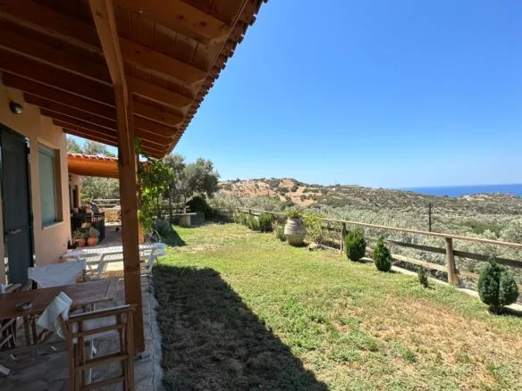 A two-bedroom house for rent in Triopetra.