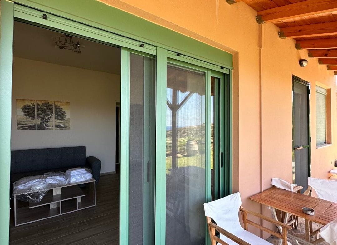 A two-bedroom house for rent in Triopetra.