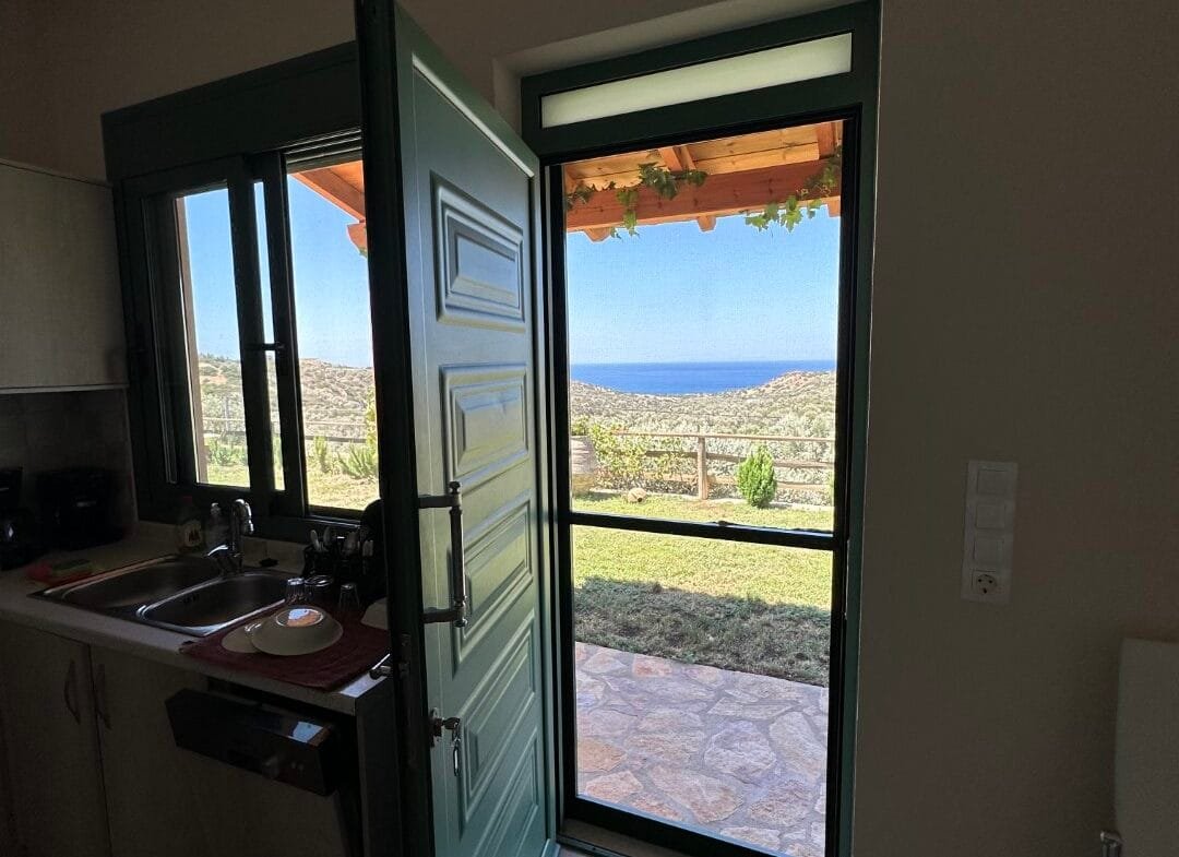 A two-bedroom house for rent in Triopetra.