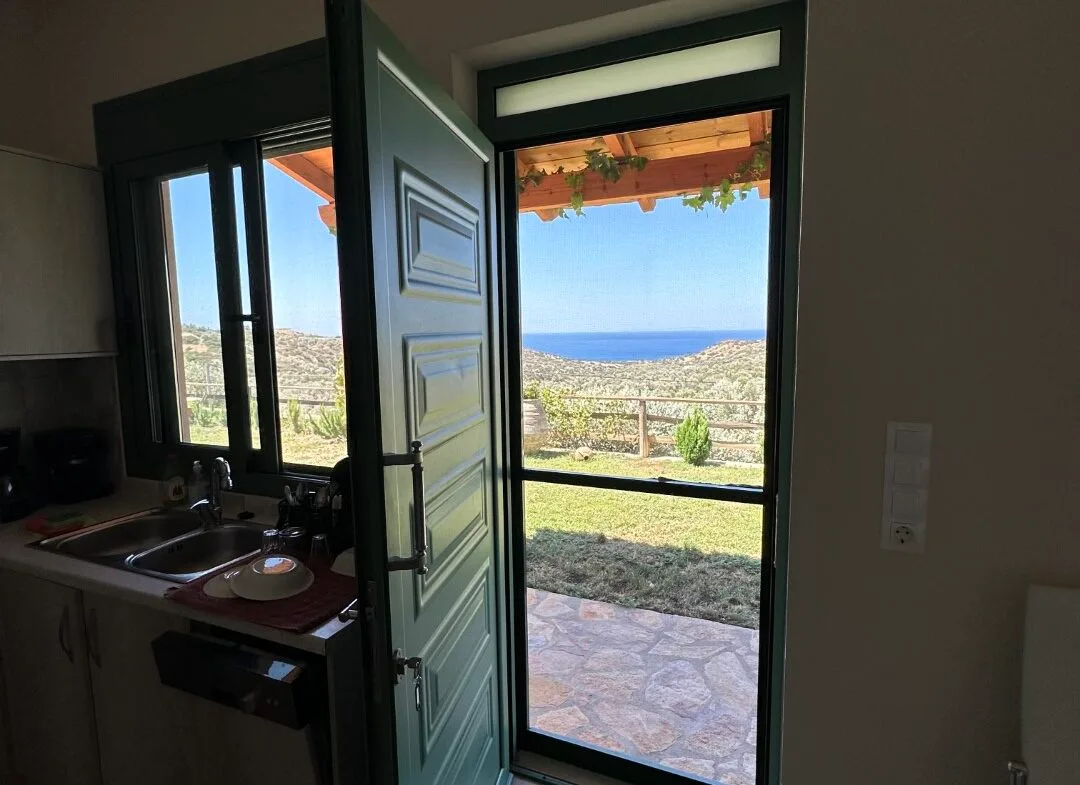 A two-bedroom house for rent in Triopetra.