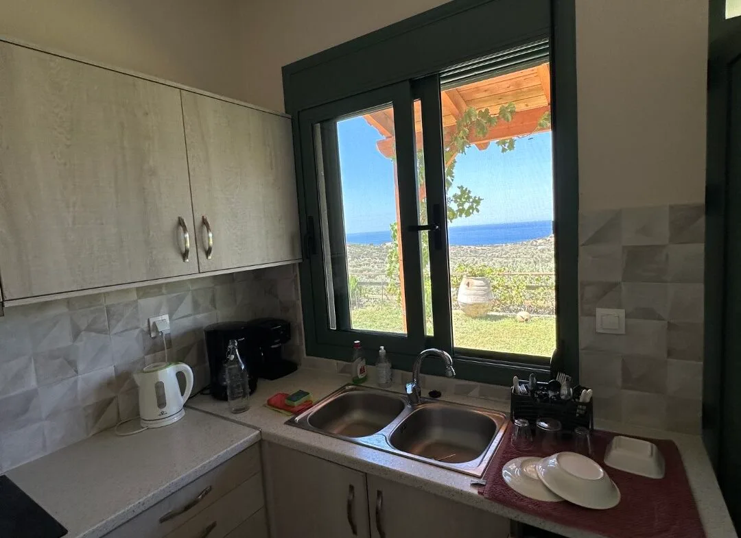 A two-bedroom house for rent in Triopetra.