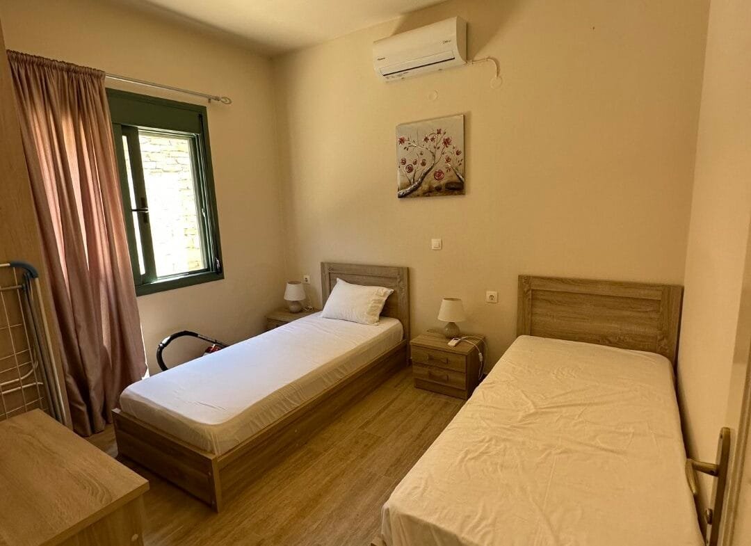 A two-bedroom house for rent in Triopetra.