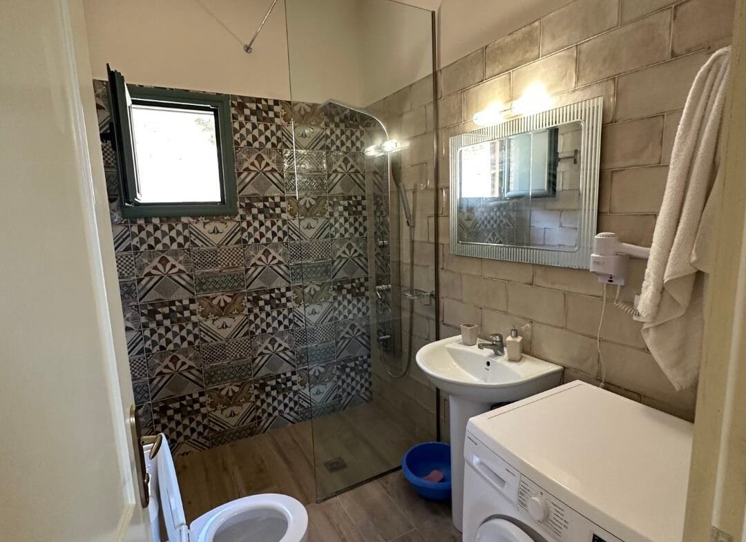 A two-bedroom house for rent in Triopetra.