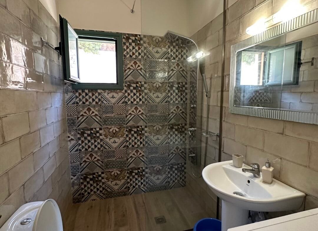 A two-bedroom house for rent in Triopetra.